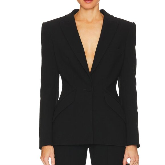 NEW SANS FAFF Sloan Structured Blazer Jacket in Black - Large L - Picture 1 of 3